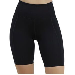 Girlfriend Collective High-Rise Bike Shorts- Black- Women Sz XS